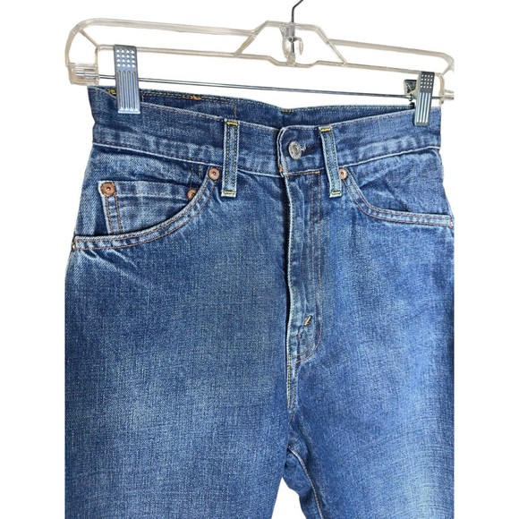 VTG Levi’s women’s 701 Straight Regular Blue Jeans 25" Waist Medium Dark - Picture 2 of 10